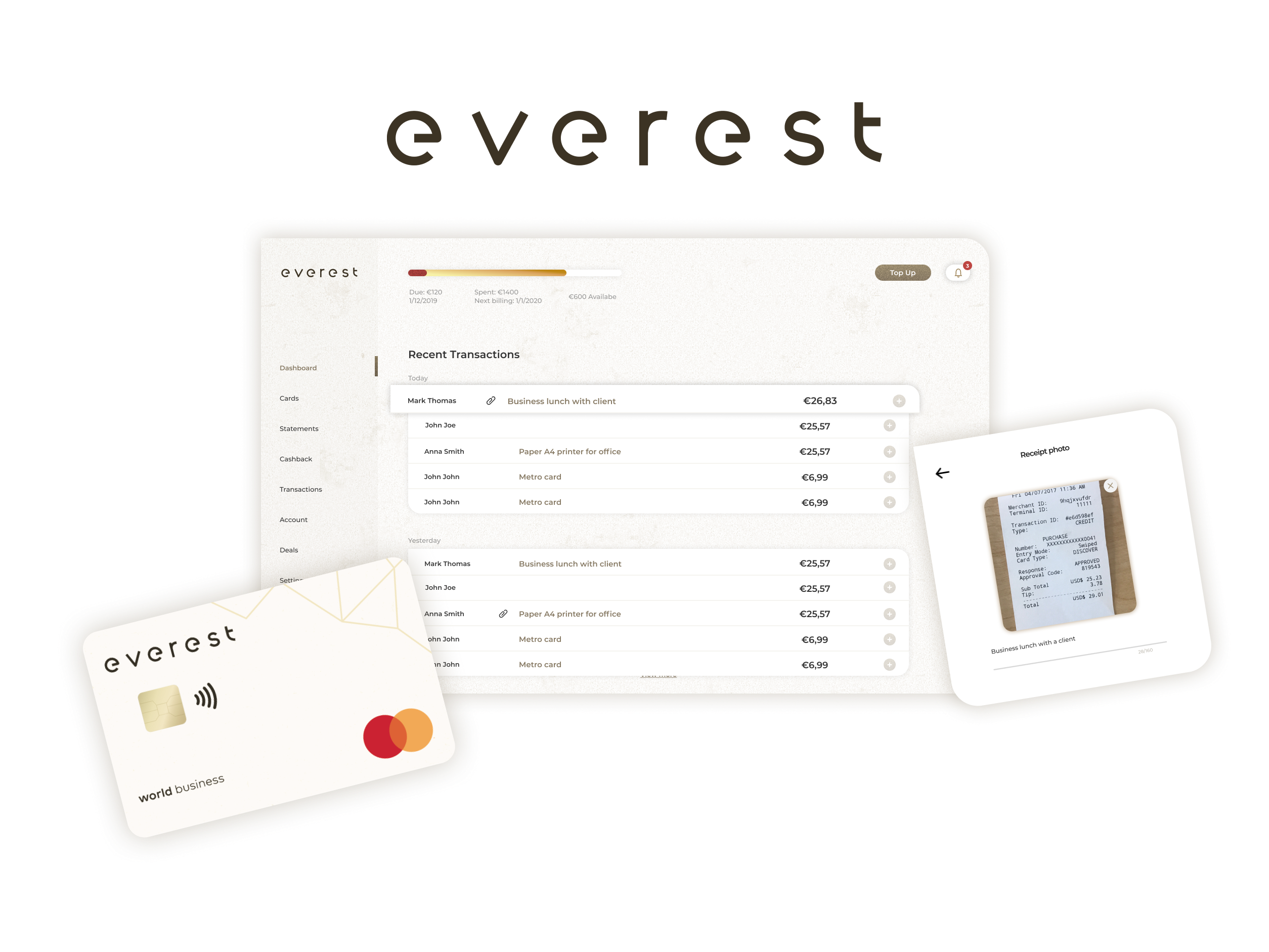 SnapSwap partners with Mastercard to launch Everest, an online platform for payments and expense management for businesses