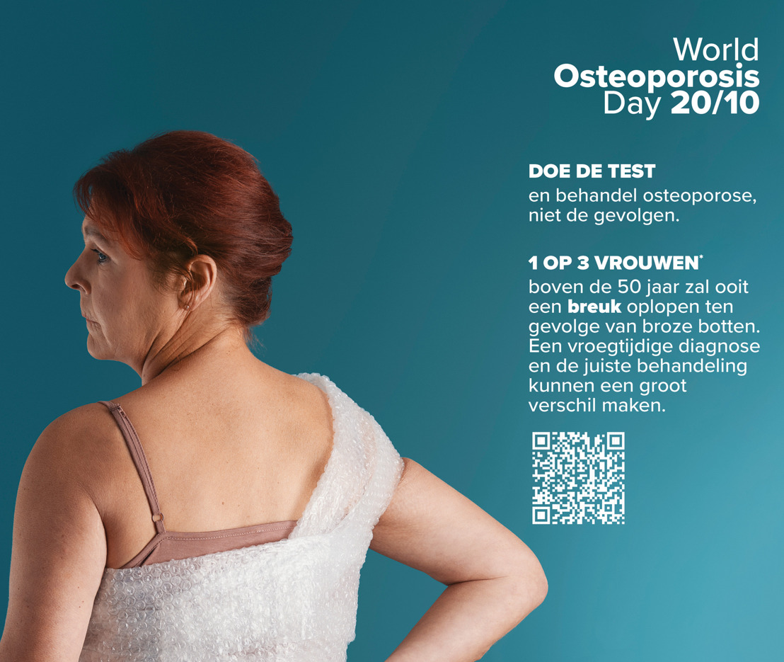 Persbericht Amgen: 1 op 3 vrouwen en 1 op 5 mannen boven de 50 jaar loopt een botbreuk op door osteoporose