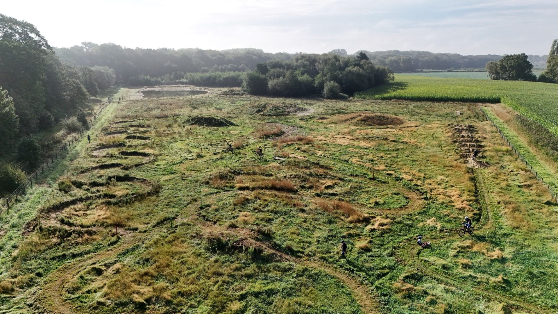 Luchtbeeld kort na aanleg van het parcours ©JesseClarysse
