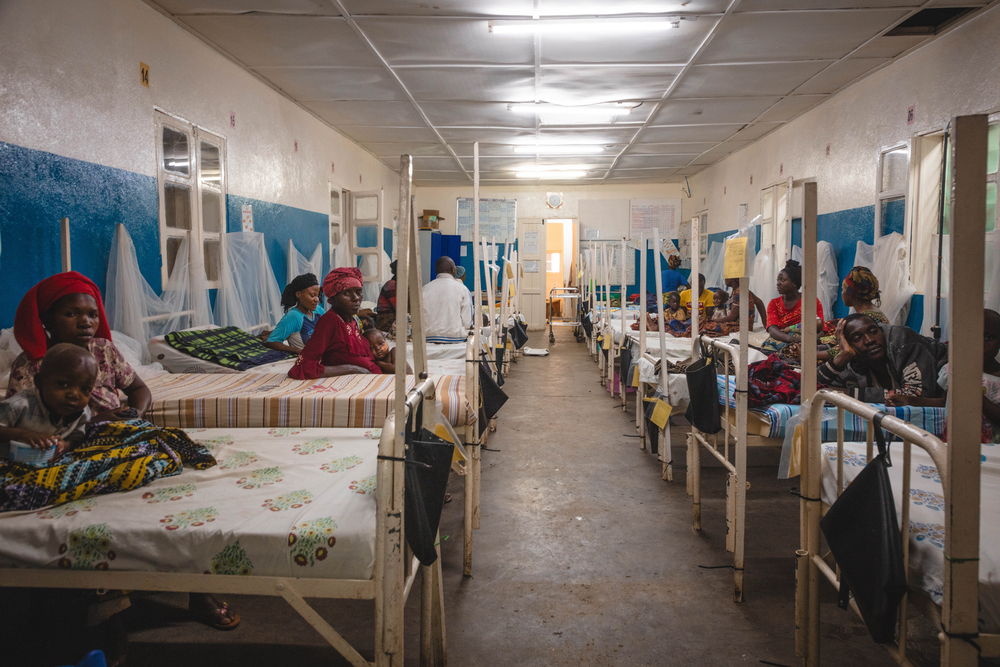 Vue du centre d'alimentation thérapeutique de 19 lits de l'hôpital général de Masisi. Septembre 2023. © Laora Vigourt/MSF