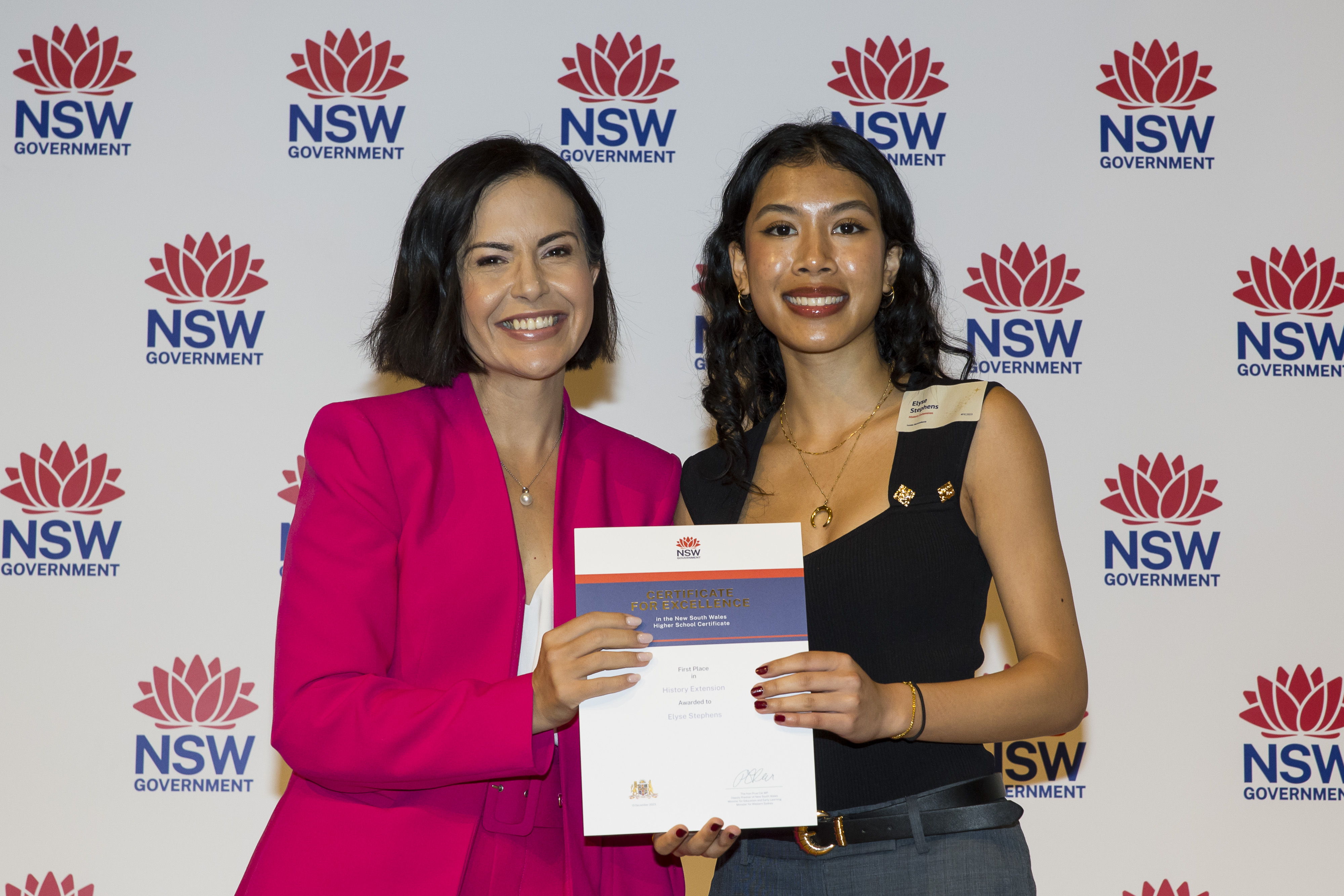 Stephens' exceptional academic achievement was recognised at First in Course ceremony in Western Sydney on 13th December.