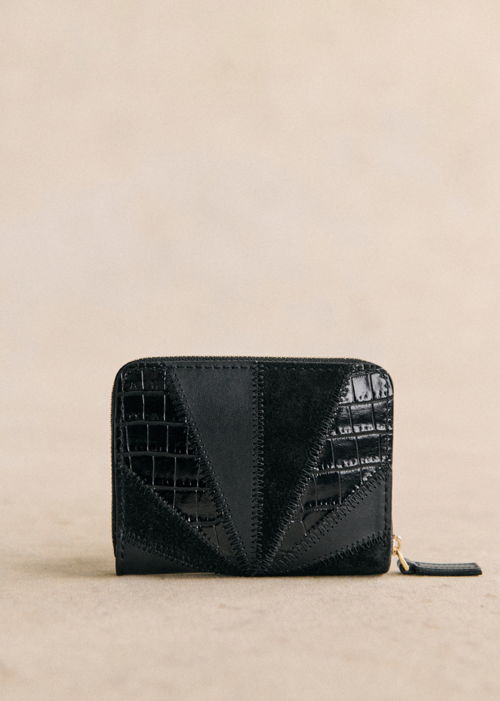 Sézane -Portefeuille CELESTE Noir patchwork - 100€