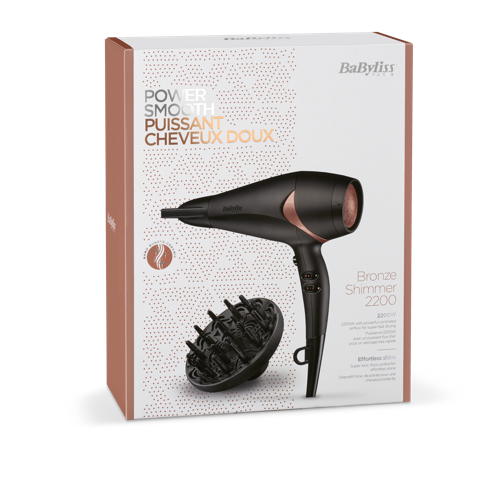 Bronze Shimmer - sèche cheveux - packaging Bronze Shimmer - sèche cheveux - packaging