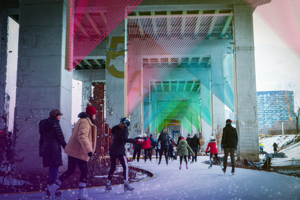 Camera Call: Skate with the Mayor! Toronto's favourite skate trail opens today at The Bentway, with Mayor Olivia Chow first on the ice
