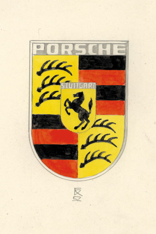 1954. El logotipo de Porsche ha adornado el capó de todos los vehículos de la marca desde 1954