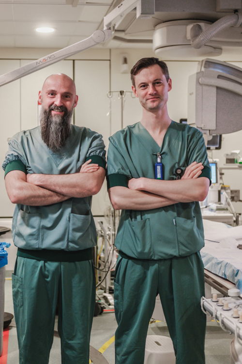 Prof. dr. Bruno Schwagten en dr. Antanas Strazdas / © ZNA/Lensmens