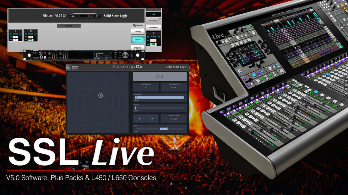 Solid State Logic launches New SSL Live V5.0 Console & SOLSA Software Featuring ‘Plus Processing Packs’ and Integrated Control Solutions