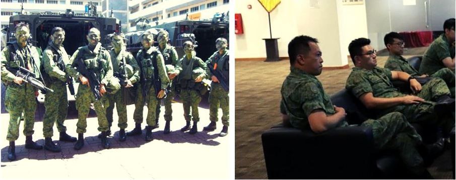 Roy Lim with his comrades in the Singapore Armed Forces (SAF).