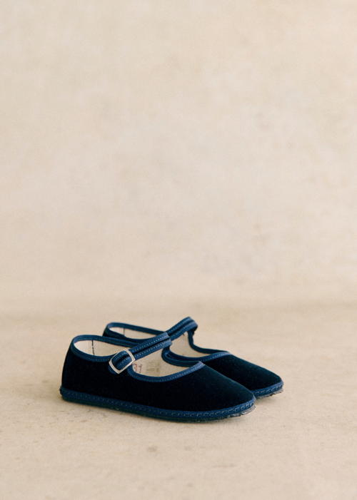 Petit Sézane - Chaussons Mary Jane Bleu