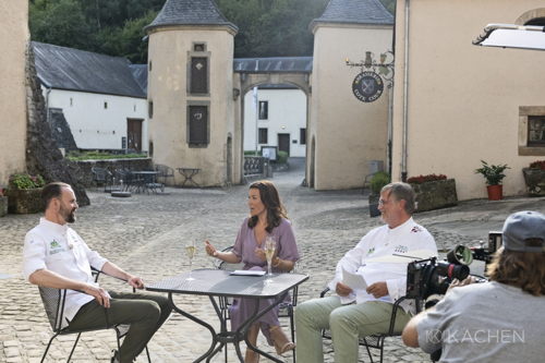 Chef Emile van der Staak, Ilse De Vis en Frank Fol