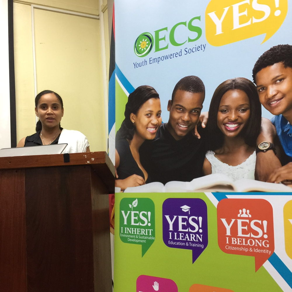 OECS Social Development Research Officer, Yoshabel Durand, addresses the audience