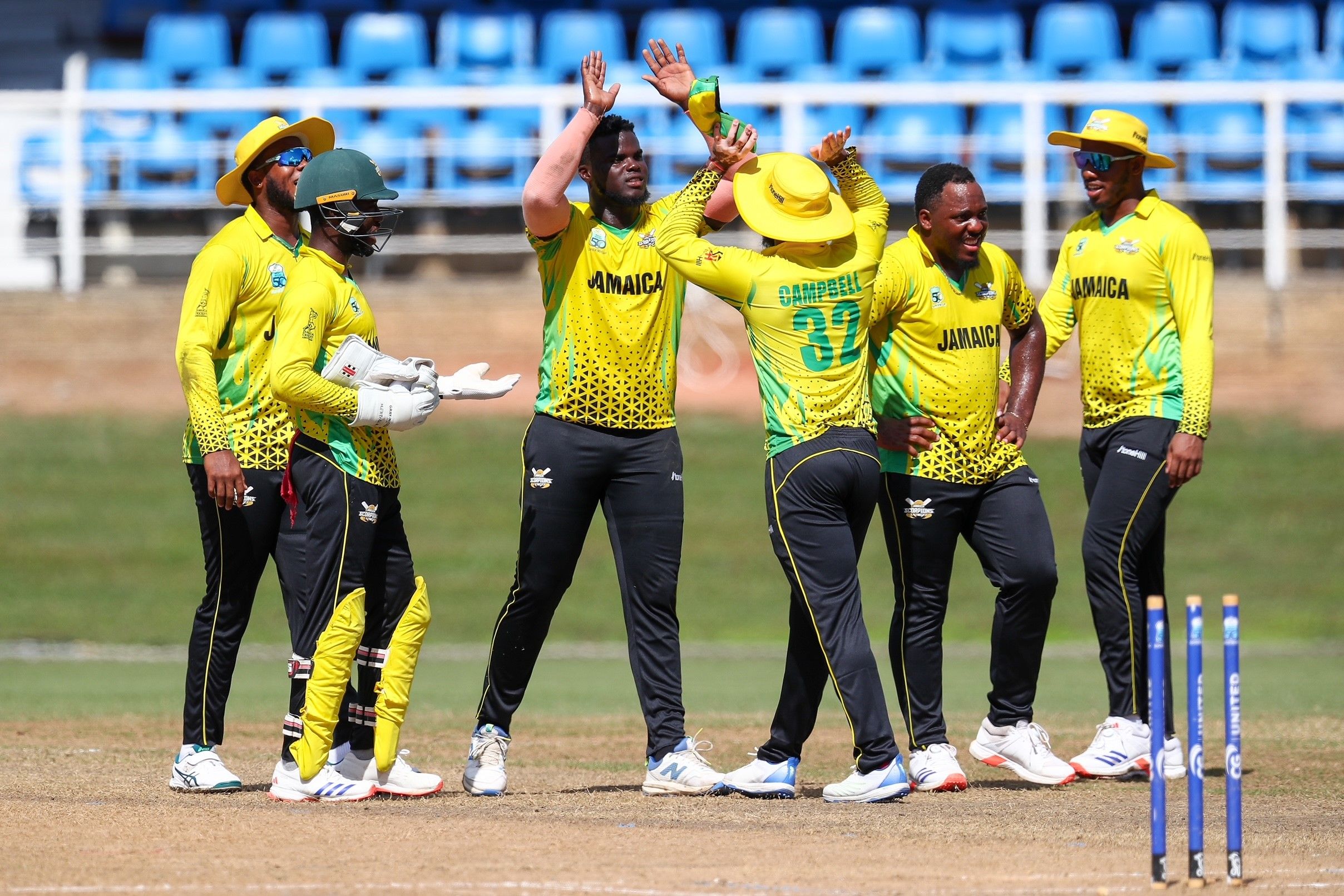 Jamaica Scorpions won their semifinal over Leeward Islands Hurricanes by 107 runs.