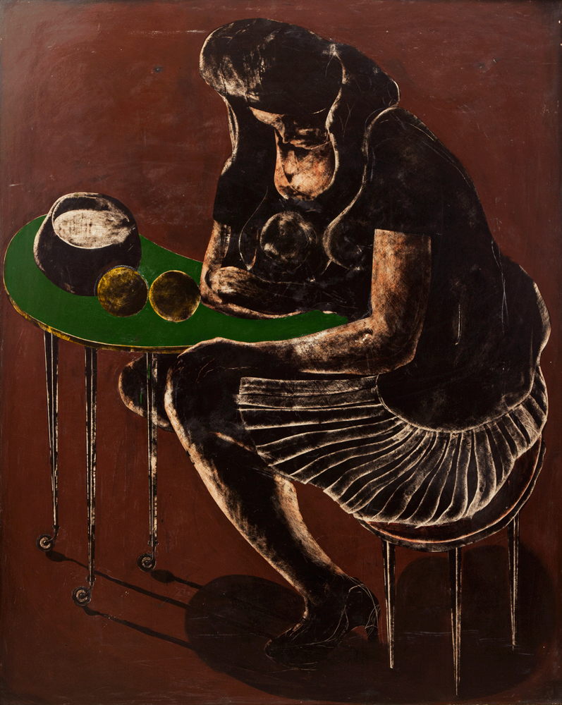 Alex Feuerstein-o.T(Orangen auf grünem Tisch)- 2016-courtesy galerie burster