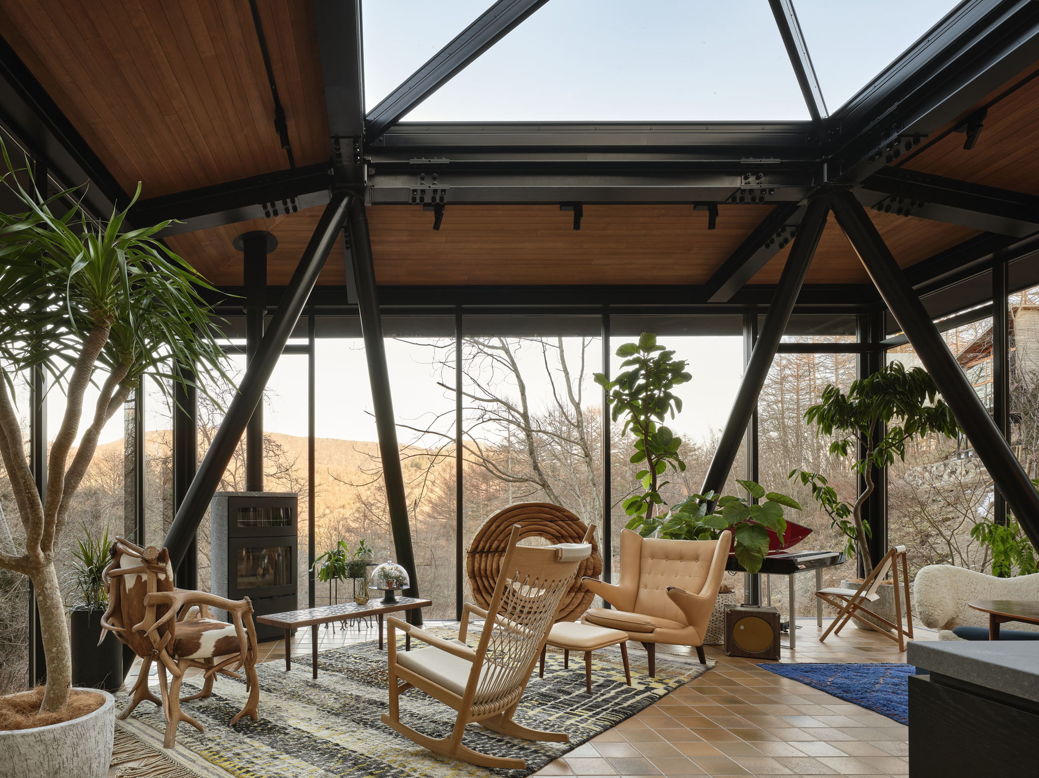 Greenhouse - AB Concept's private residence Itsu Sho Sha, Karuizawa, Japan. Photography by: Owen Raggett