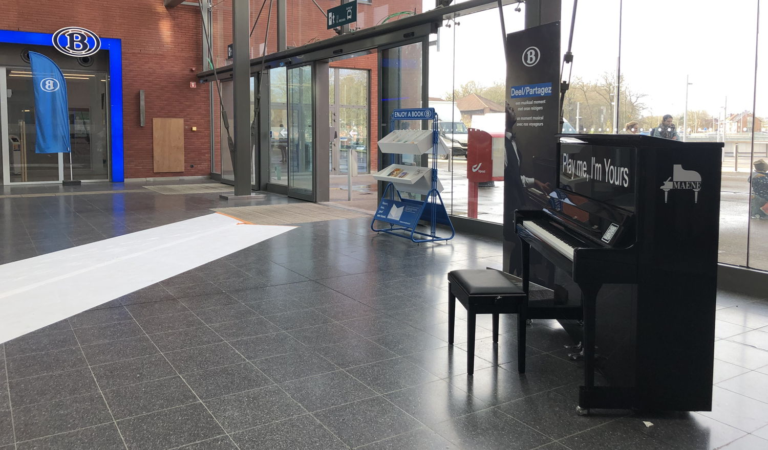 Le piano dans la gare de Bruges
