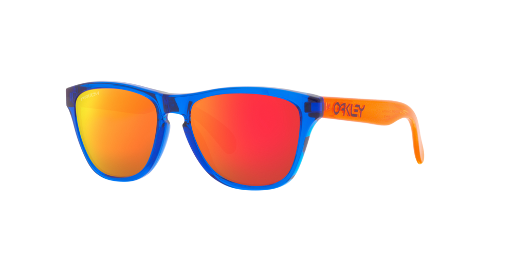 OAKLEY FROGSKINS XXS CRYSTAL BLUE WITH PRIZM RUBY