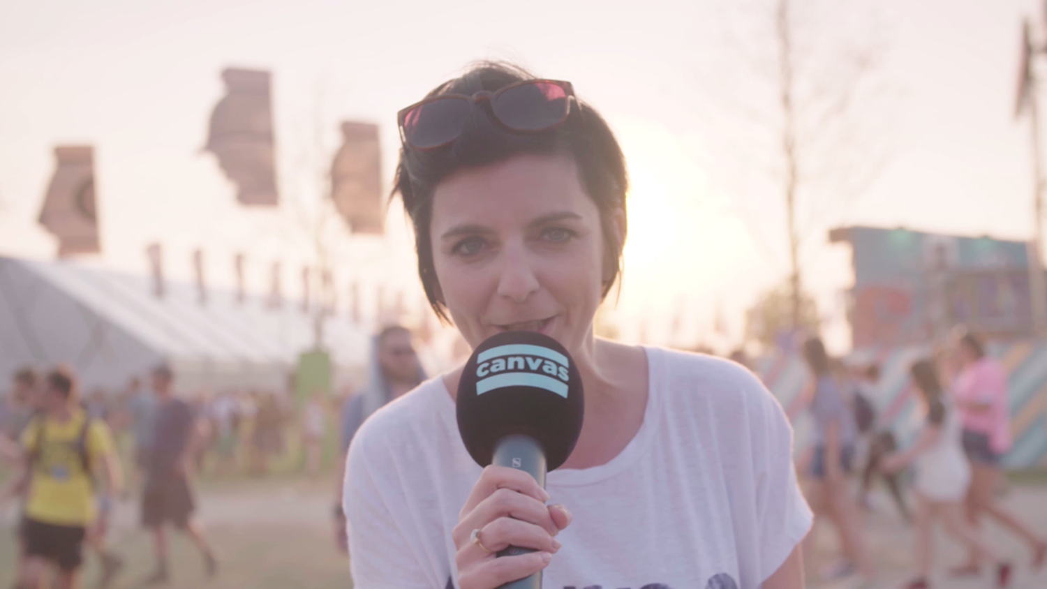 Ilse Liebens op Pukkelpop voor canvas.be - (c) VRT