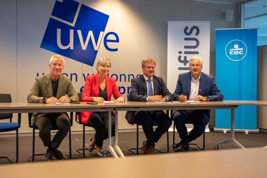 Communiqué de presse - L’UWE, Belfius et CBC s’unissent pour soutenir les entrepreneurs et entreprises de Wallonie