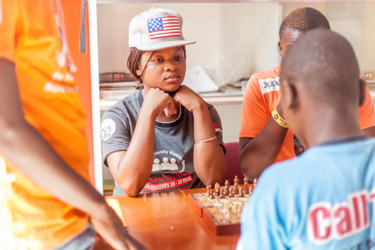 Mbare Polyclinic Adolescent corner creates a conducive environment to initiate conversations regarding sexual and reproductive health. Photographer: Charmaine Chitate 