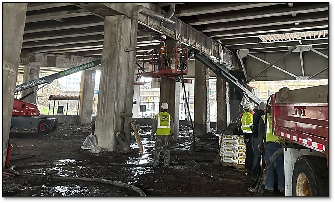 Under bridge repairs Under bridge repairs