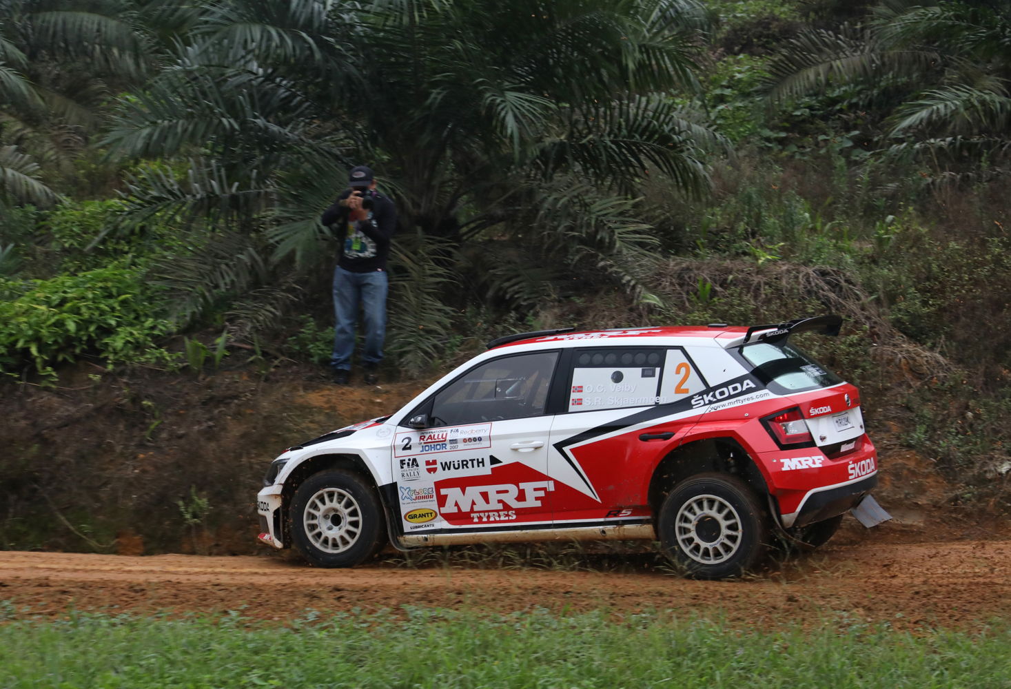 Ole Christian Veiby and co-driver Stig Rune Skjærmoen from Norway want to win the FIA Asia-Pacific Rally Championship with their MRF ŠKODA FABIA R5.
