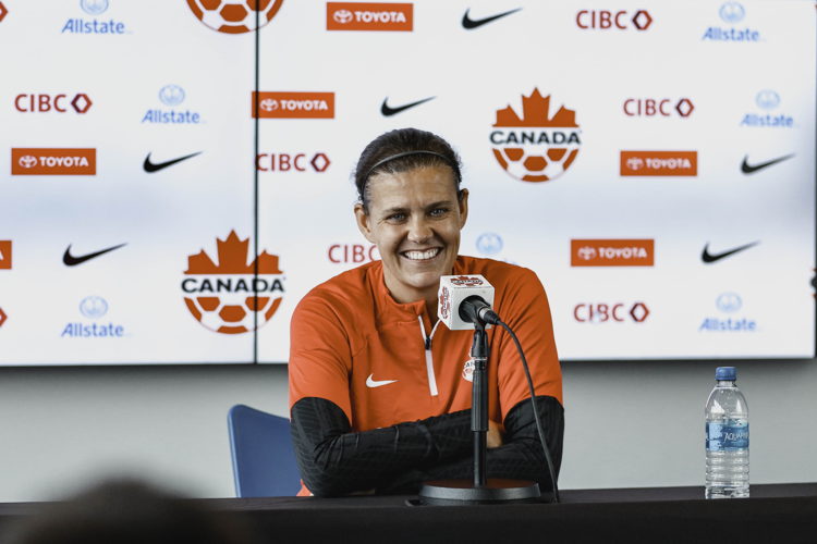 Christine Sinclair Press Conference, Montreal 