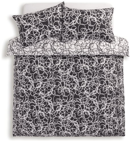 Habitat Squiggle Black and White Bedding Set, £16