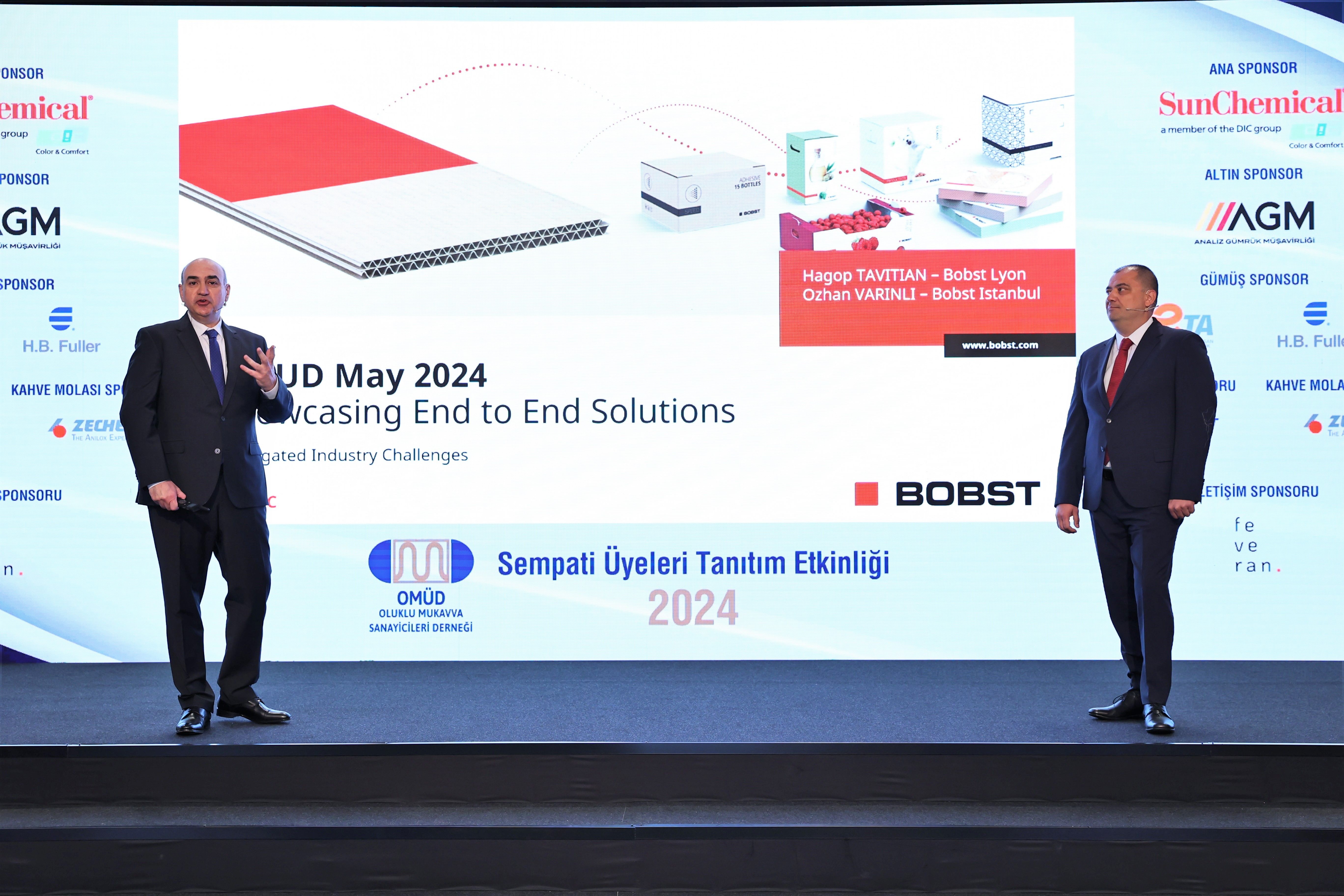 From left to right: Hagop Tavitian, Technology Sales Manager, Bobst Lyon - Özhan Varinli, Zone Business Director, Bobst Istanbul