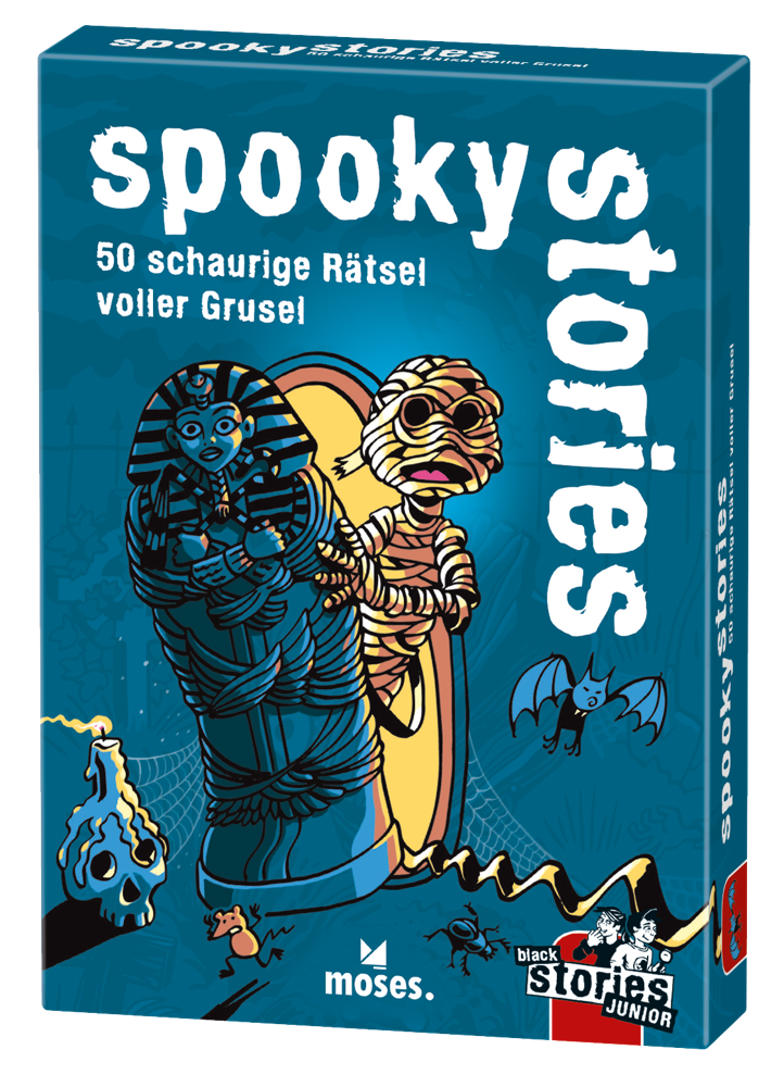 Das Cover zu "spooky stories" aus der "black stories Junior" Reihe.