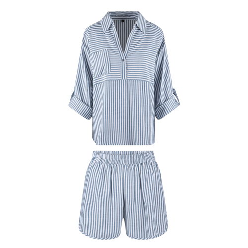 LingaDore_SS25_7919SET_TopAndShorts_LegionBlueStripe_EUR59.95