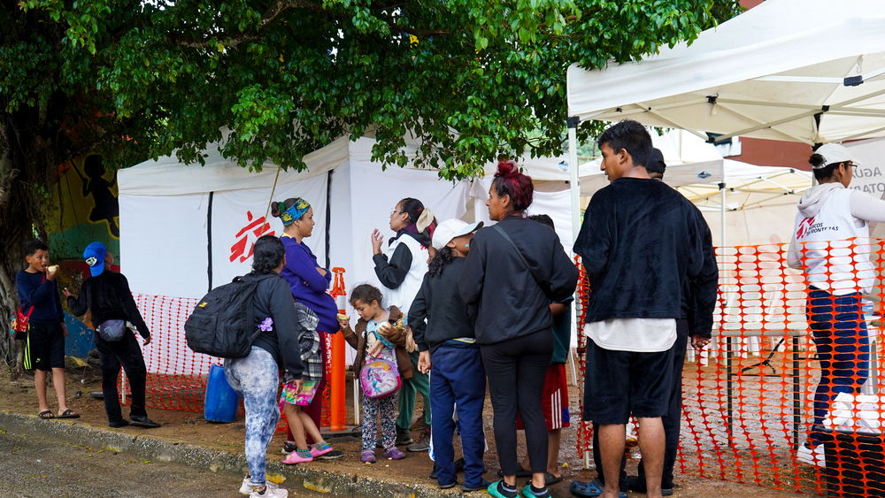 Personas migrantes en Coatzacoalcos, Veracruz, México. 22 de enero de 2025. MSF