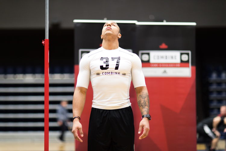 Richard Gillespie at the Ontario Regional Combine presented by adidas. Photo credit: Kevin Sousa?CFL.ca 