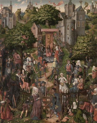 © Master of Frankfurt, Utopian Gathering of the Antwerp Archery Guilds (the so-called Festival of the Archers), Antwerp, 1493. Antwerp, Koninklijk Museum voor Schone Kunsten (Lukas - Art in Flanders vzw).