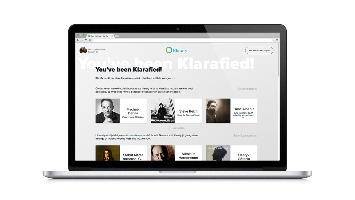 Resultaat Klarafy