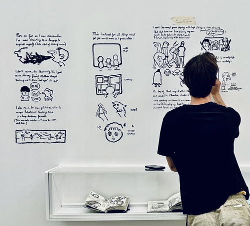 Jean Jullien at work in MIMA, 2023