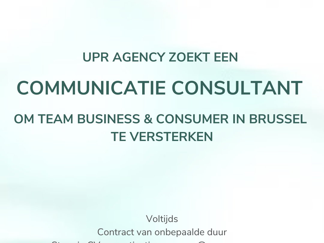 UPR Agency zoekt een communicatie consultant