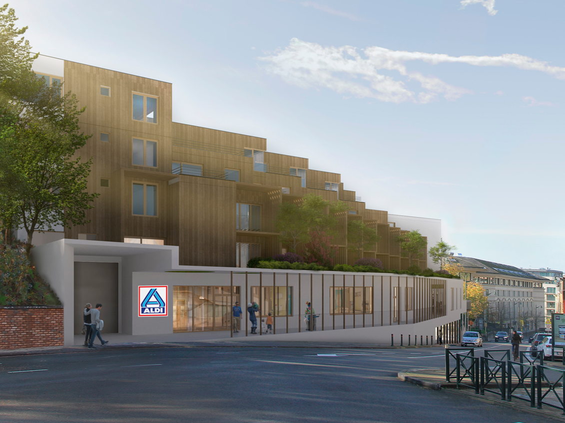 ALDI construit un tout nouveau magasin dans cœur du projet ‘Côté Colinne’ à Auderghem