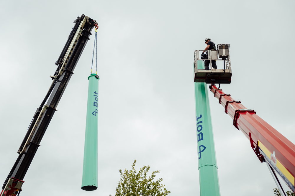 Opbouw windmolen op Rock Werchter 2024 ©Stein Van der Looij