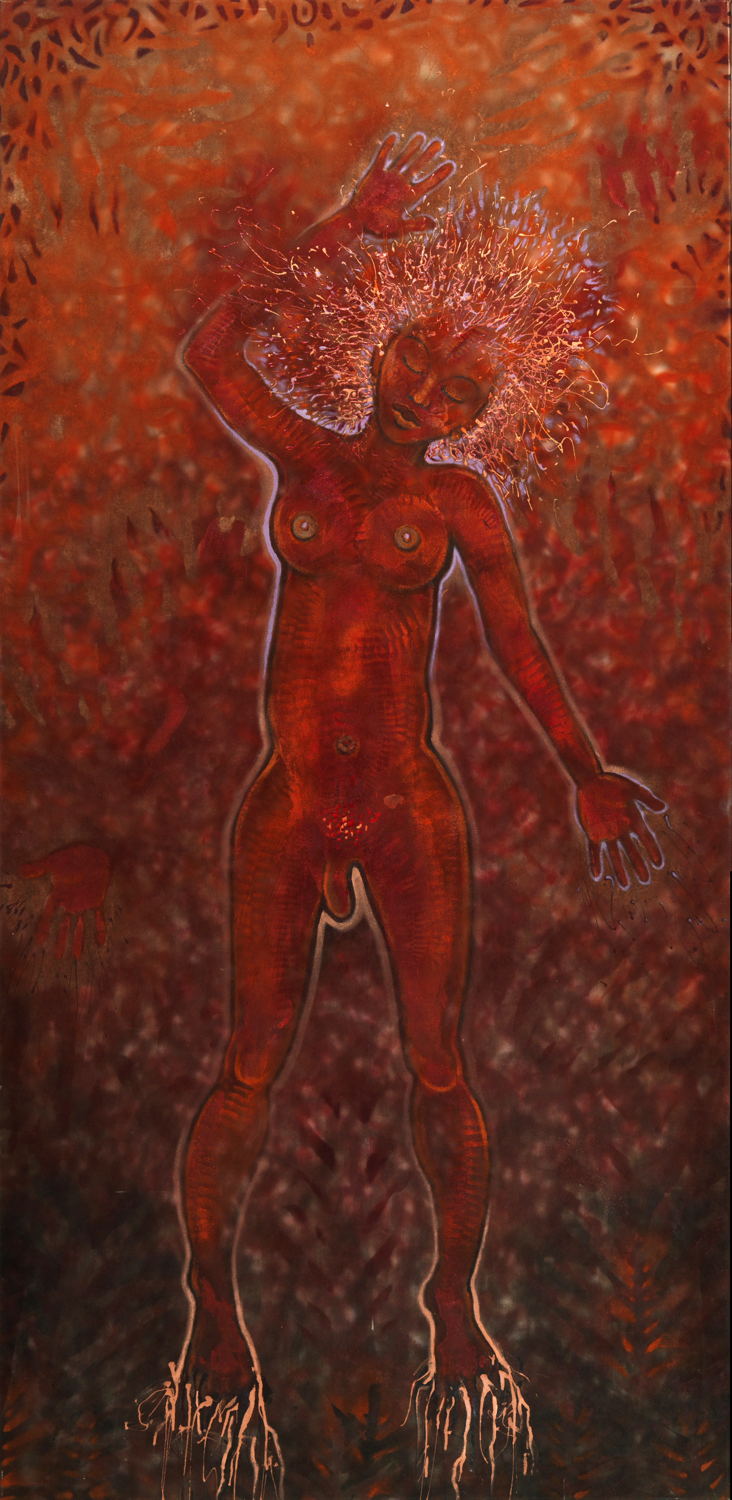Felix De Rooy, 'Forest Spirit', 2007, olieverf en acrylverf op doek, collectie Stedelijk Museum Schiedam