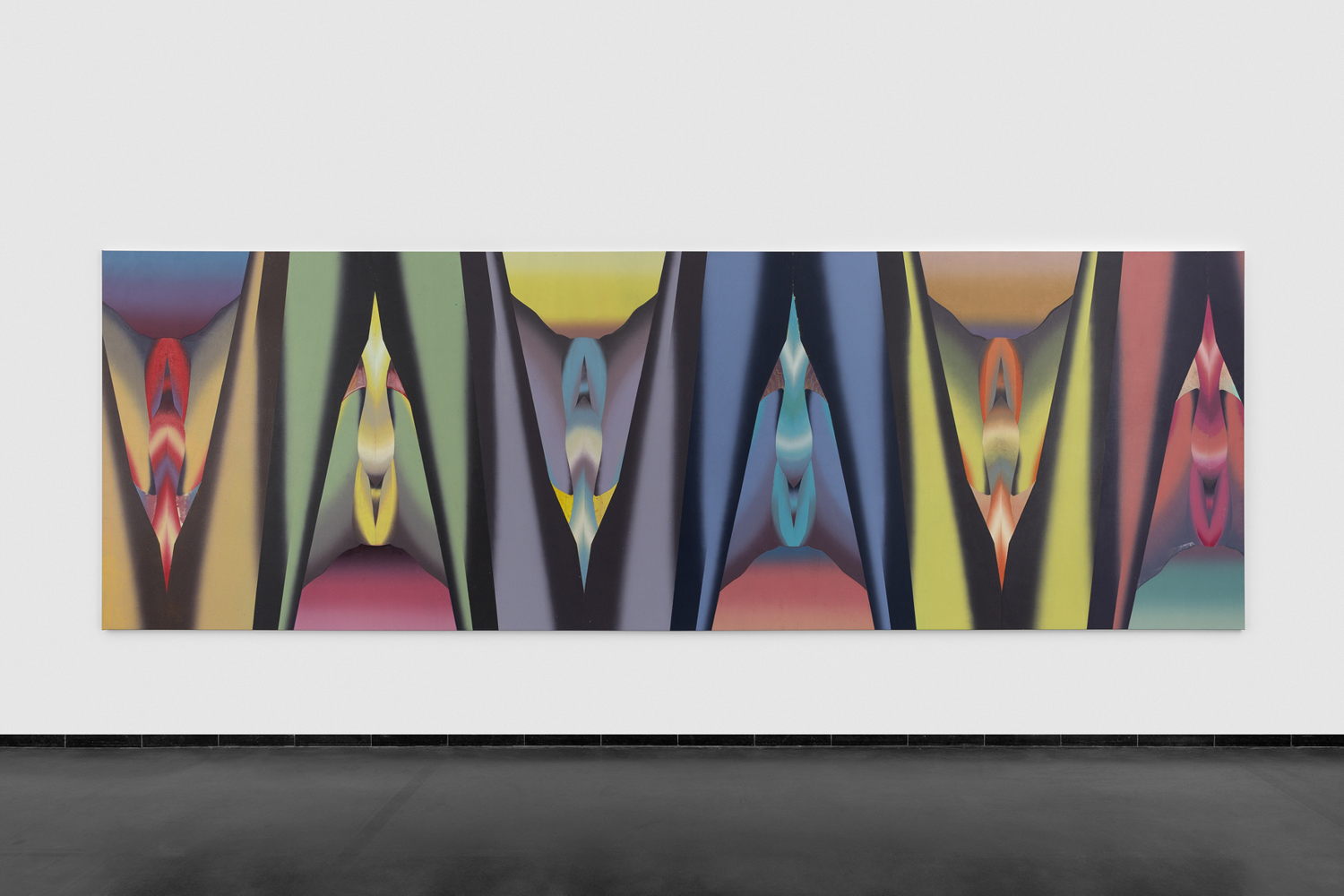 Hadassah Emmerich, Bodyscape, 2019, oil on canvas, 600 x 200 cm