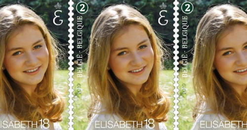 Een officiële postzegel voor de jarige Prinses Elisabeth