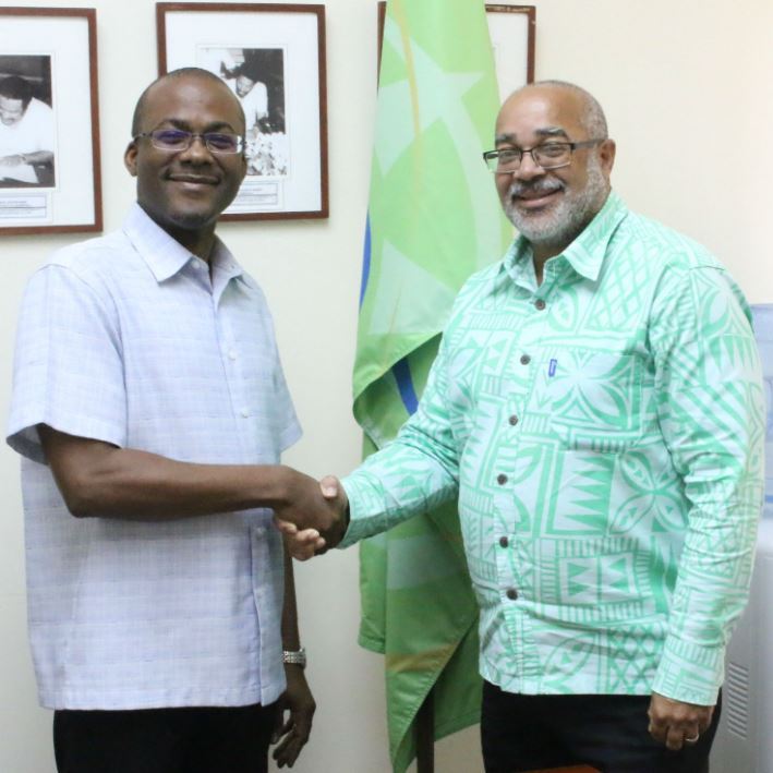 Mr. Bevil wooding and OECS Commission Director General Dr. Didacus Jules