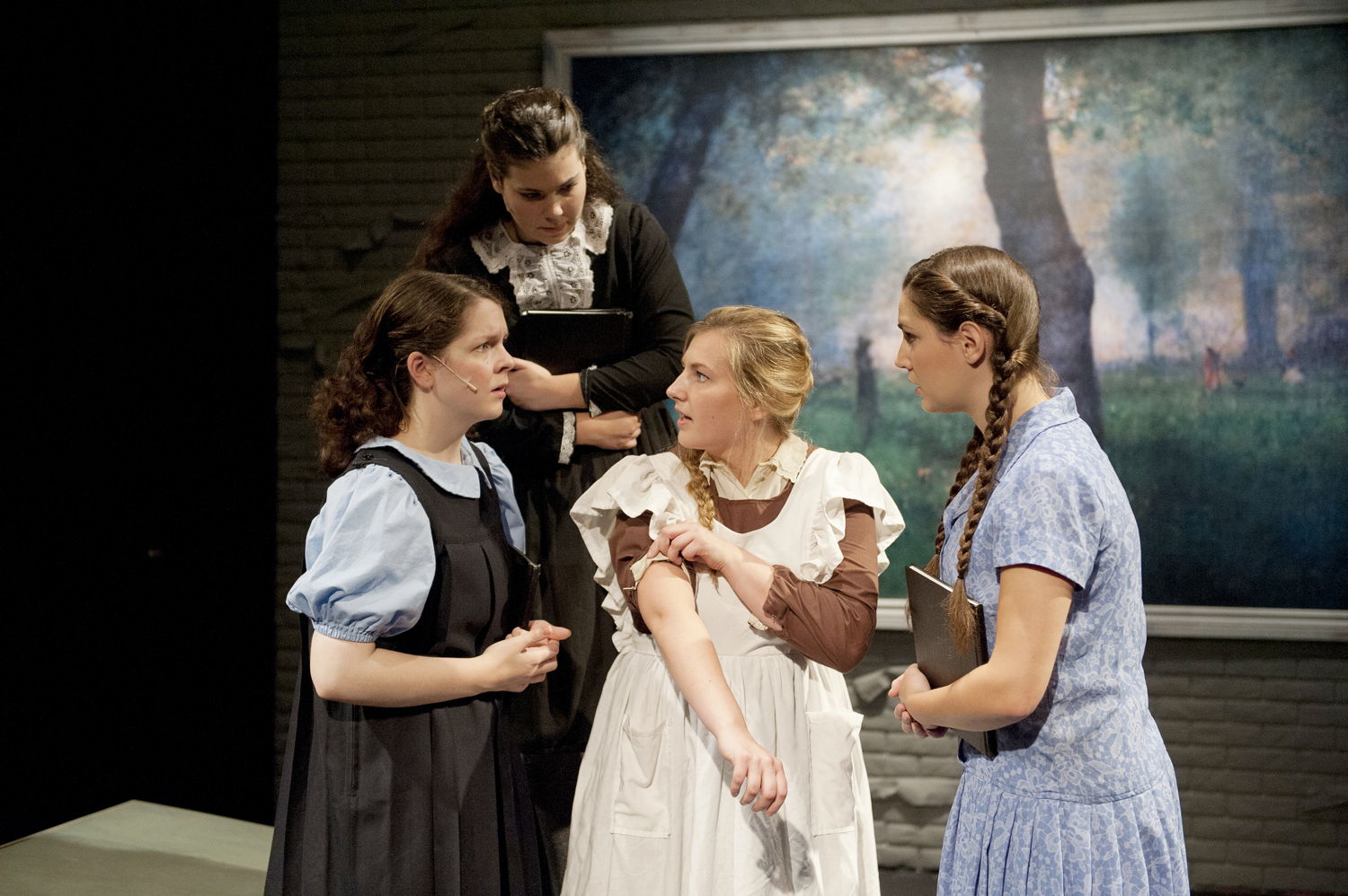 Colleen Maguire (Anna), Alexa MacDougall (Thea), Kaley Cronk (Martha) and Siobhan Barker (Wendla) in Spring Awakening / Music by DUNCAN SHEIK, Book & Lyrics by STEVEN SATER / Photos by David Lowes.

<a href="http://www.belfry.bc.ca/spring-awakening/" rel="nofollow">www.belfry.bc.ca/spring-awakening/</a>
