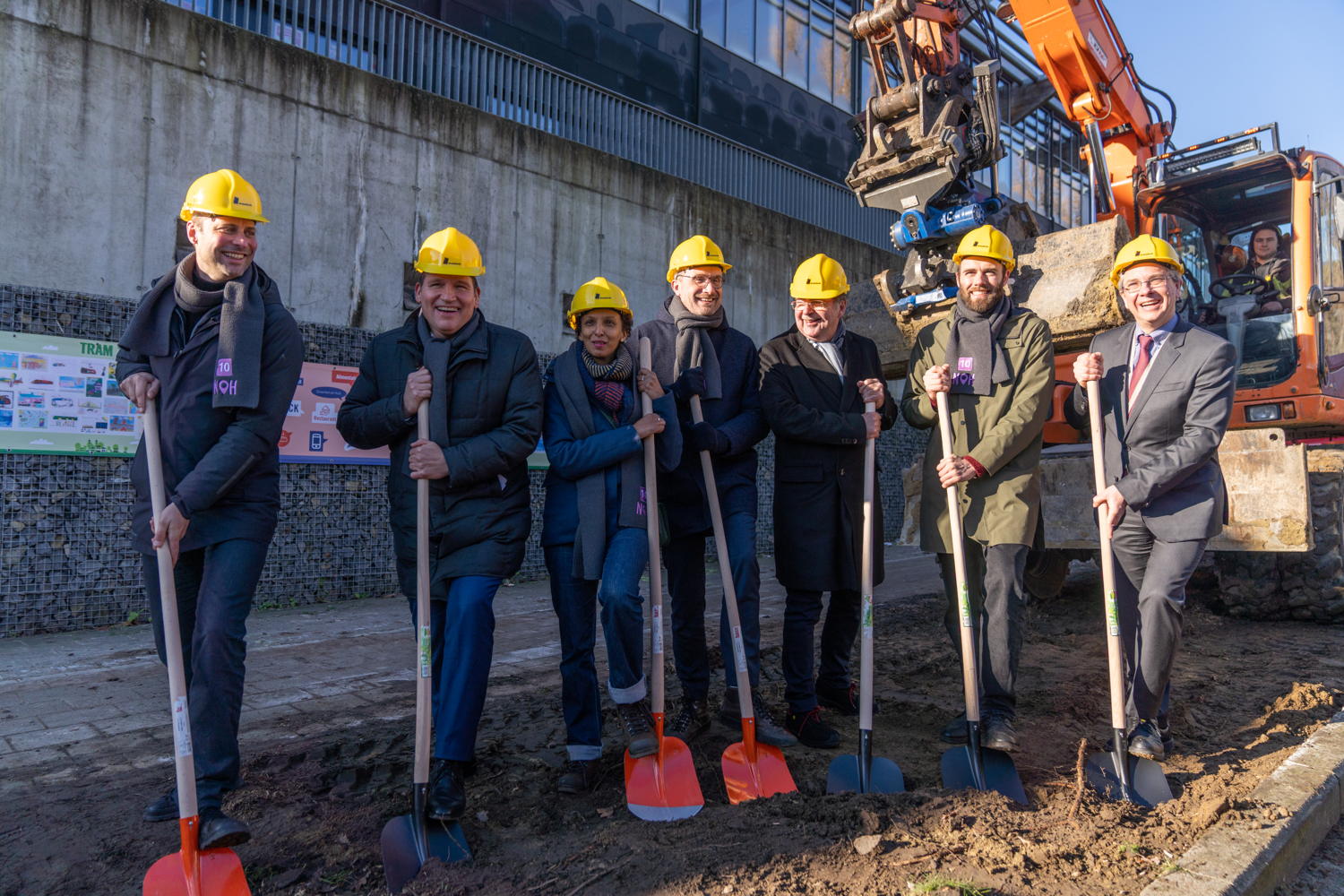 Arnaud Pinxteren, Philippe Close, Barbara Trachte, Pascal Smet, Rudi Vervoort, Bart D'Hondt, Renaud de Saint Moulin