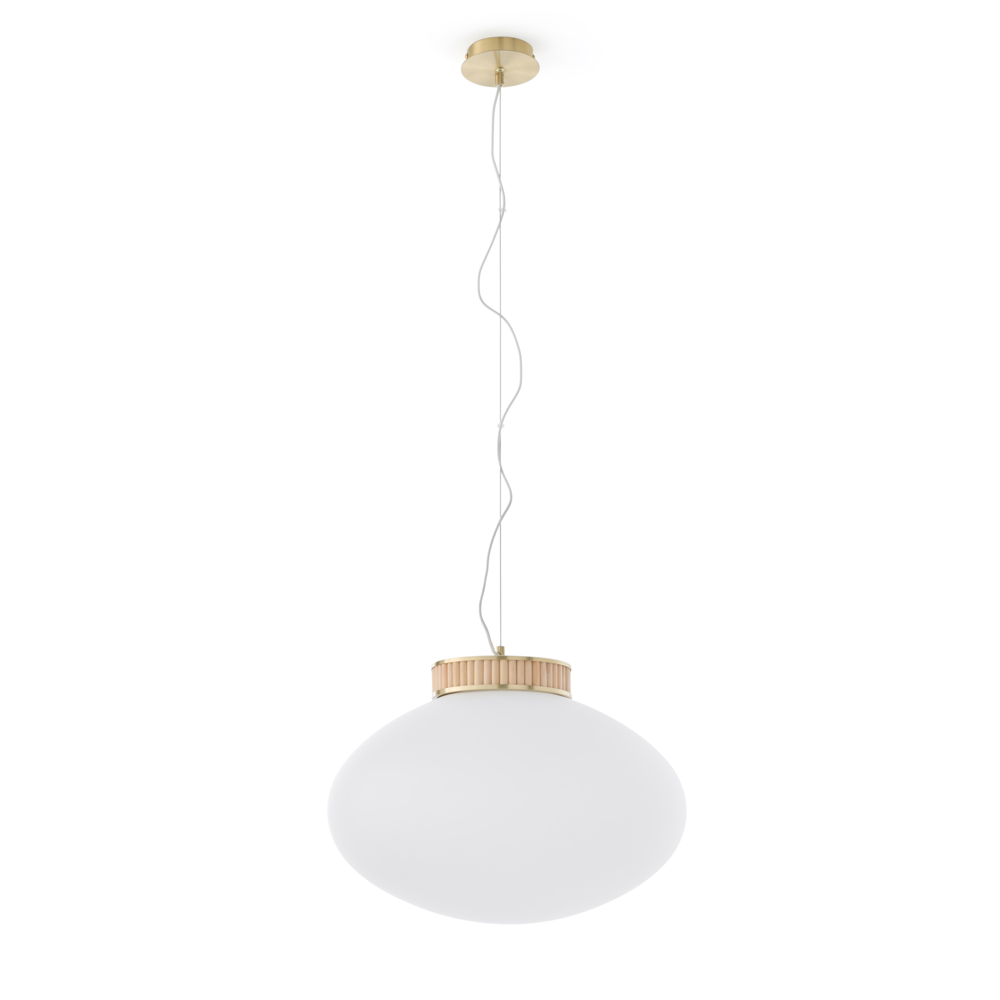 LA REDOUTE INTERIEURS_Hanglamp in messing, bamboe en opaline glas, Dolce_GLF173_239.99EUR