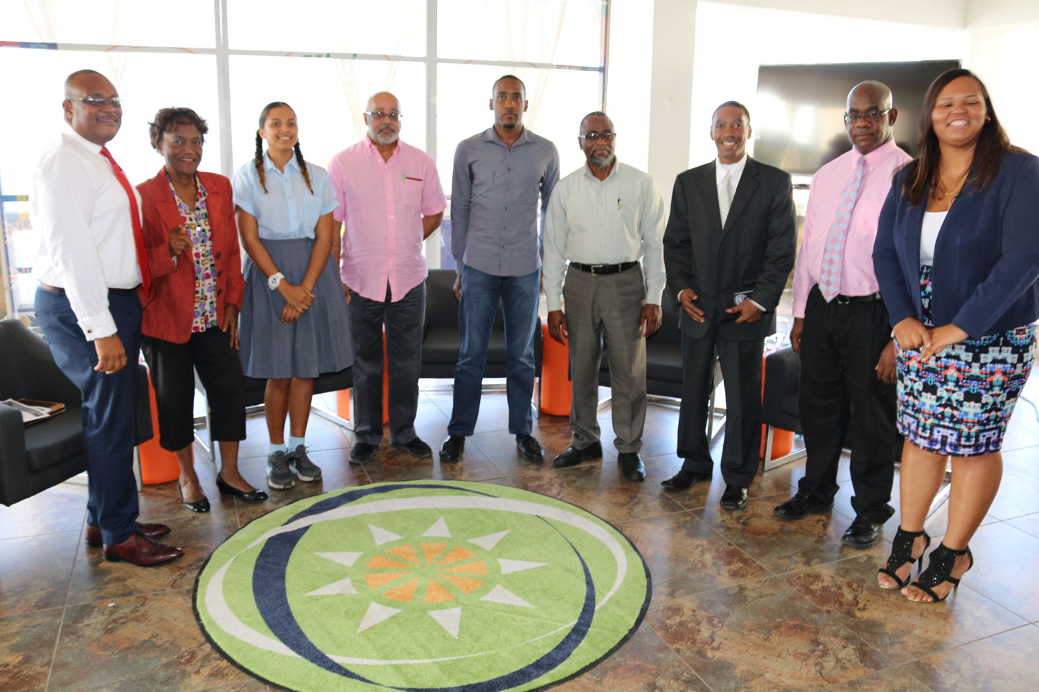 OECS Director General, Dr. Didacus Jules with Panellists at the Youth Forum in Anguilla