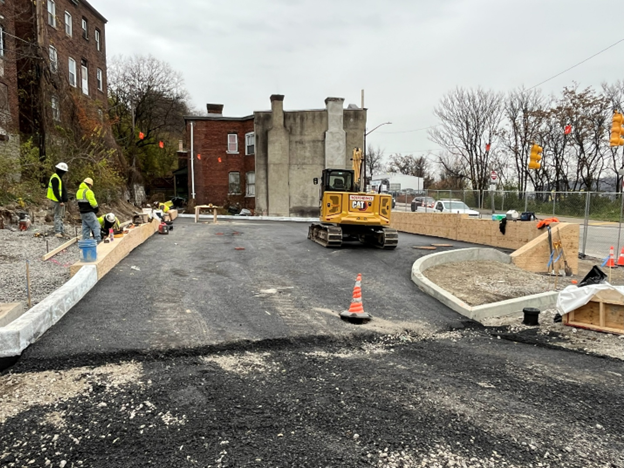 Parking lot construction nearing completion at Fifth Avenue and Kirkpatrick Street