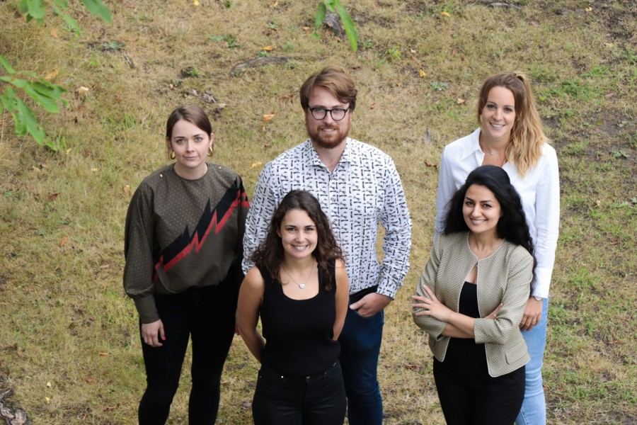 BIO INX team: Agnes Dobos, Jasper Van Hoorick, Coralie Gréant, Aysu Arslan,  en Simin Salehi