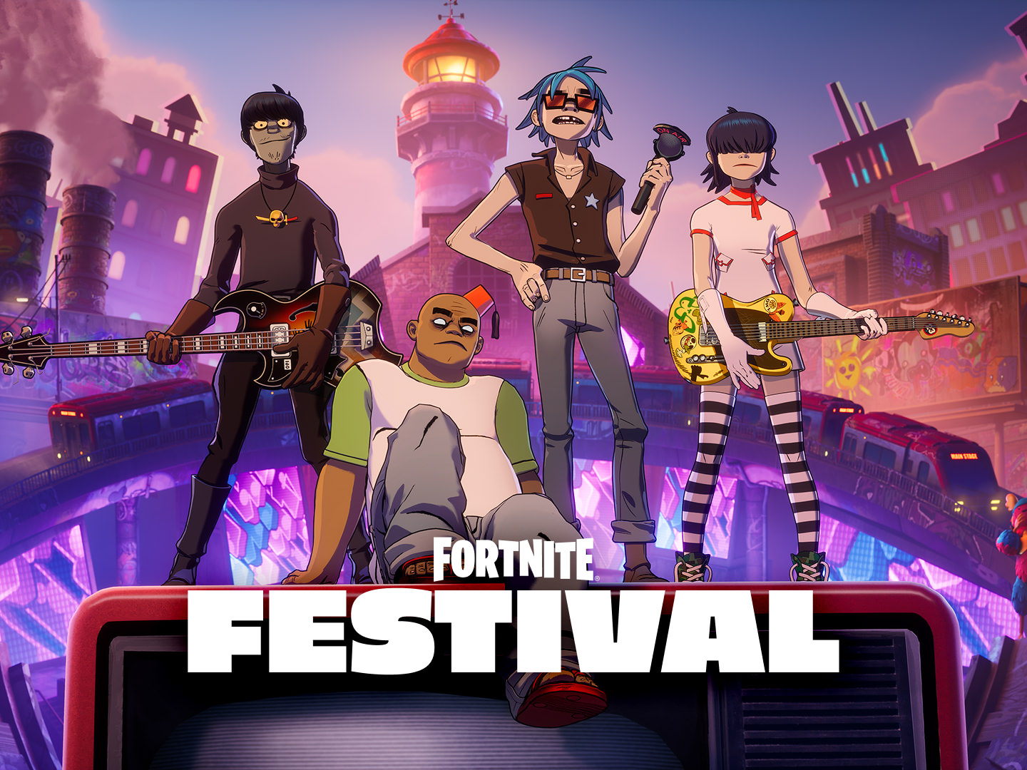 De Plastic Beach à l’Île : Gorillaz entre dans un tout nouvel univers pour être la tête d’affiche de la nouvelle saison de Fortnite Festival !