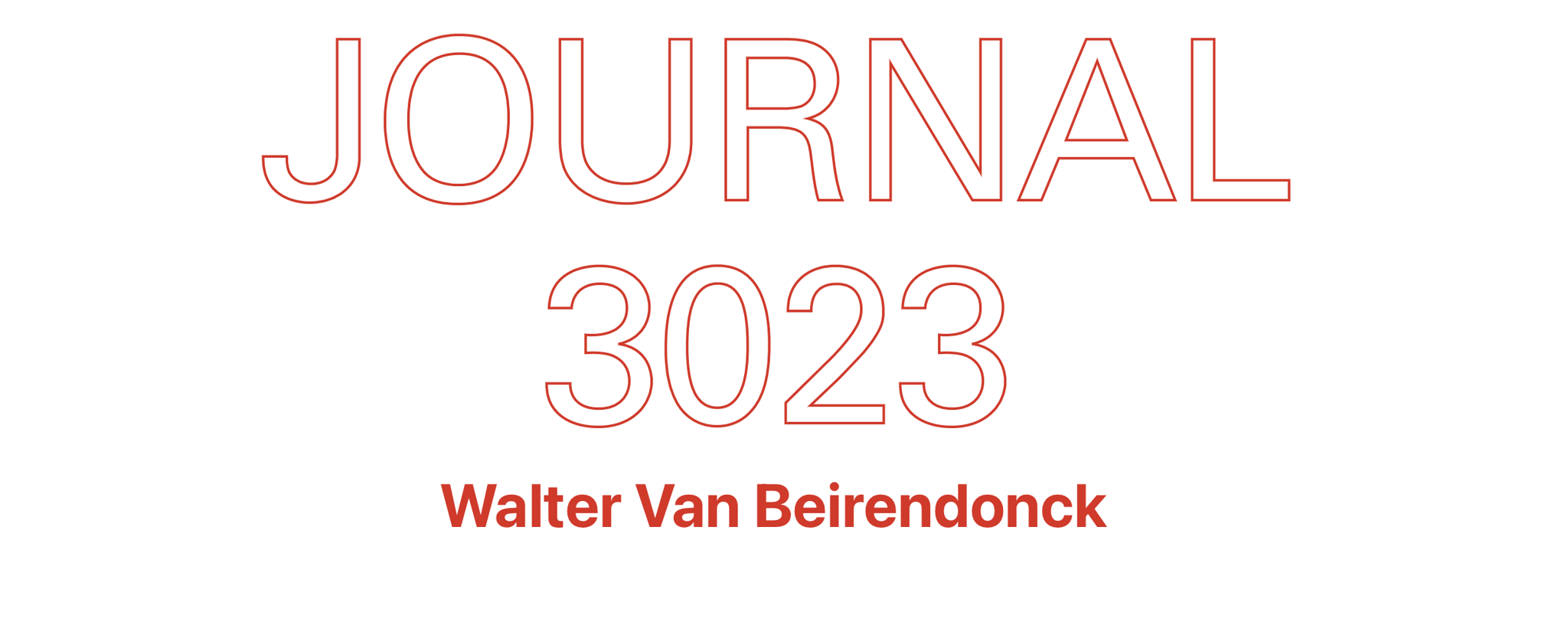 Walter Van Beirendonck WALTER VAN BEIRENDONCK 3023 - THE JOURNAL